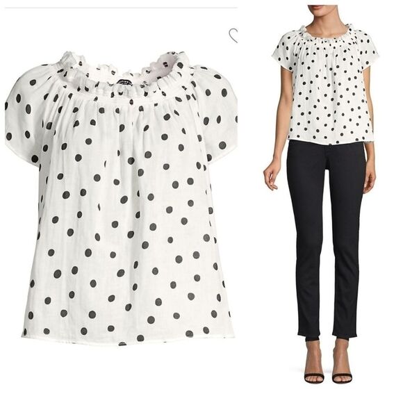 NWOT Generation Love Julia Cotton polka dot top - Picture 1 of 11